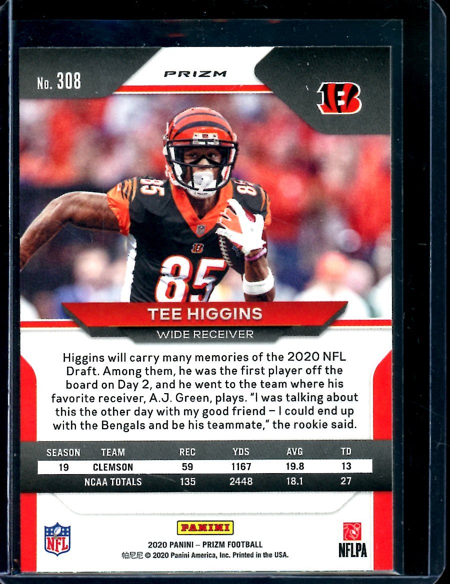 2020 Panini Prizm Tee Higgins Rookie Orange Disco Bengals - Trading Card Market