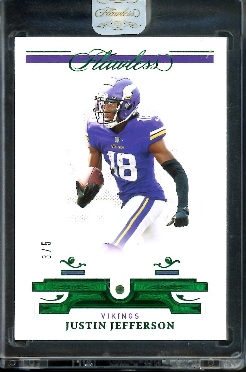 2021 Panini Flawless Justin Jefferson Emerald /5 Vikings - Trading Card Market