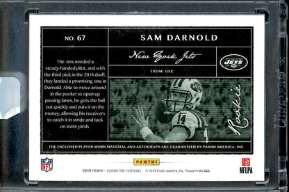 2018 Panini One Sam Darnold Rookie RPA /75 Jets