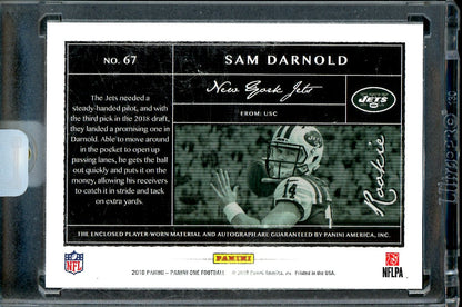 2018 Panini One Sam Darnold Rookie RPA /75 49ers