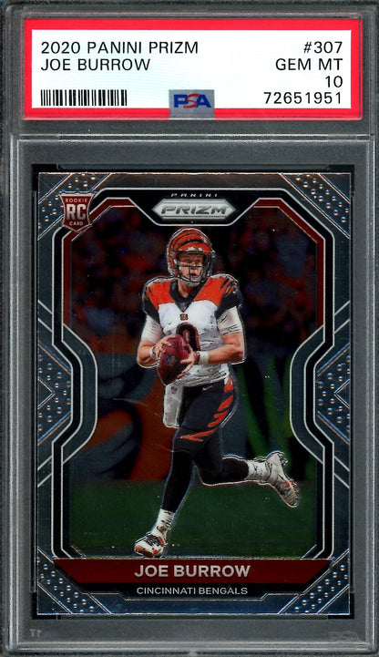 2020 Panini Prizm Joe Burrow Rookie PSA 10 Bengals - Trading Card Market
