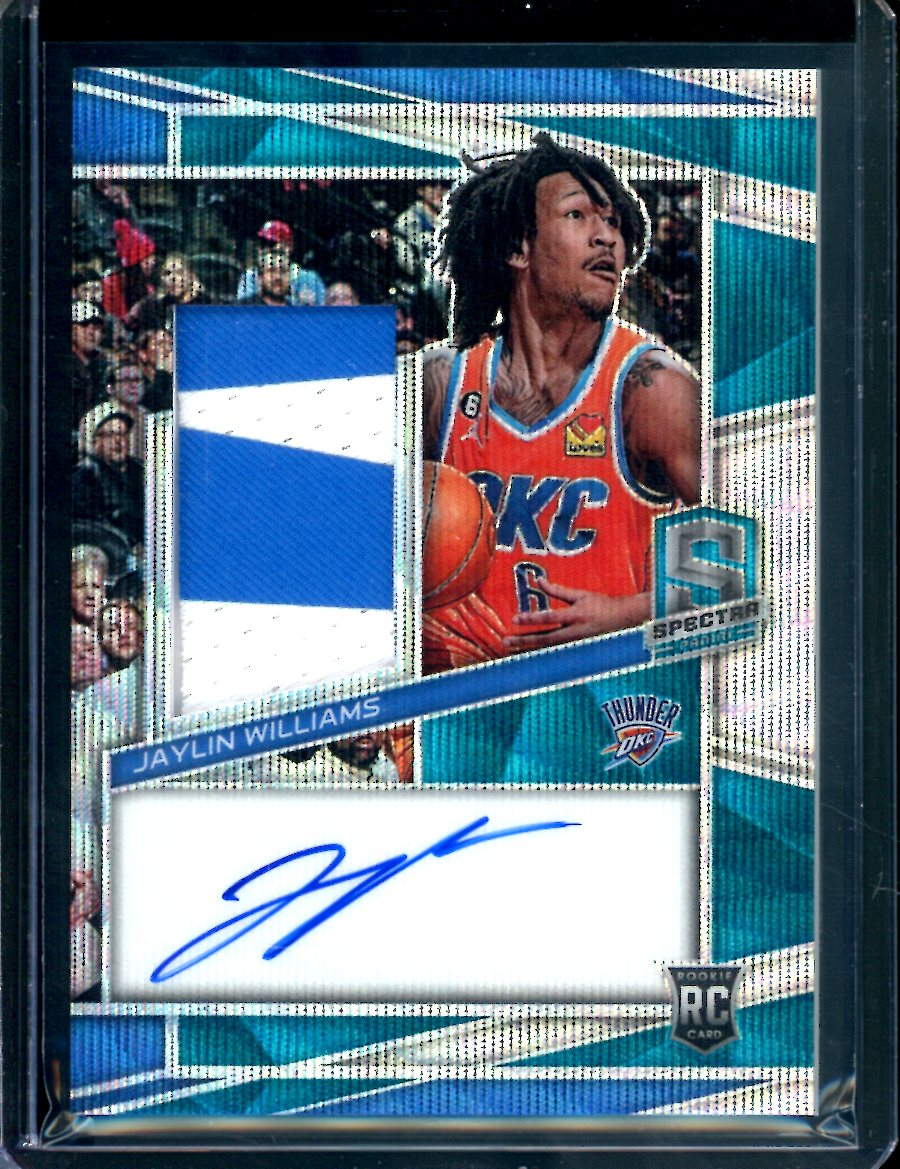 2022-23 Panini Spectra Jaylin Williams Rookie RPA Blue Wave /30 Thunder
