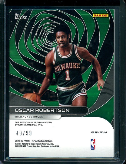 2022 - 23 Panini Spectra Oscar Robertson Icons Auto /99 Bucks - Trading Card Market