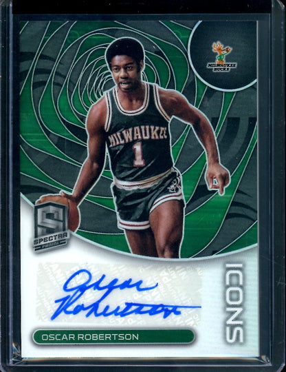 2022 - 23 Panini Spectra Oscar Robertson Icons Auto /99 Bucks - Trading Card Market