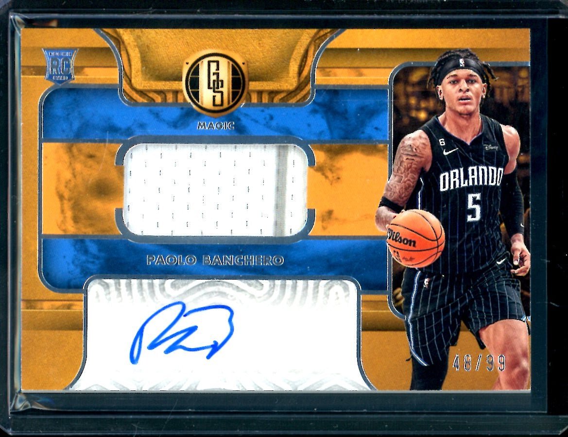 2022 - 23 Panini Chronicles Gold Standard Paolo Banchero Rookie RPA /99 Magic - Trading Card Market