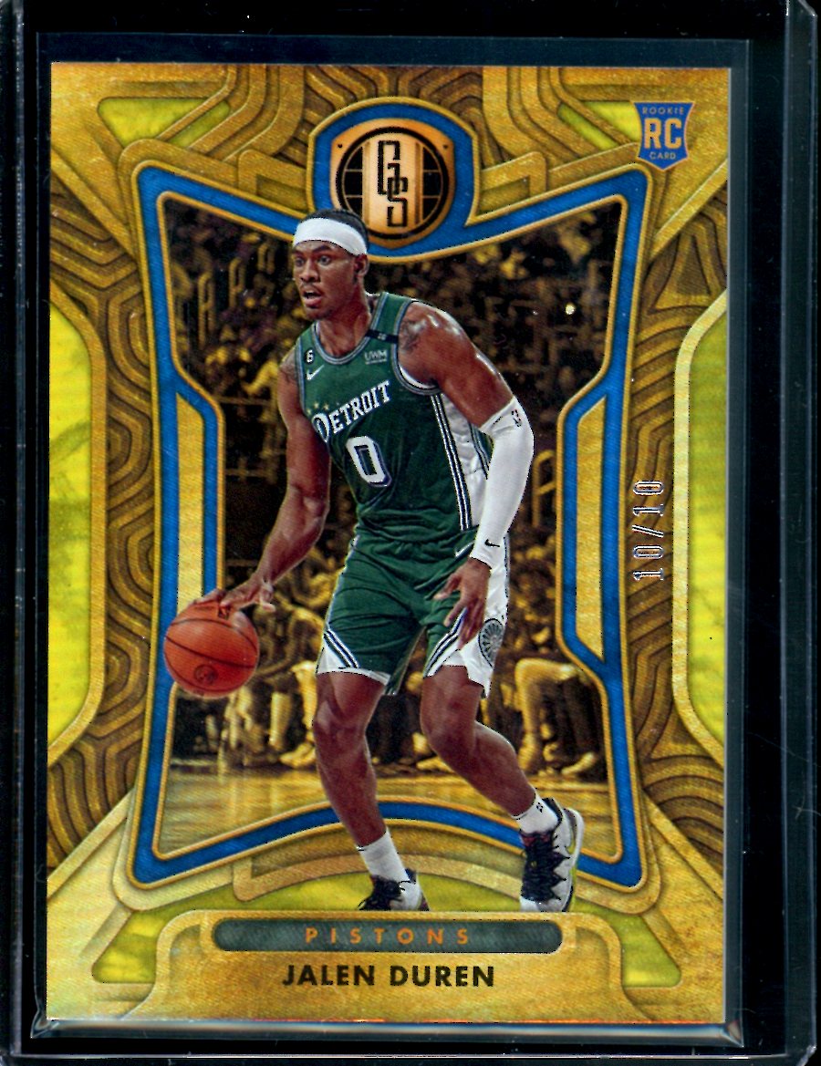 2022-23 Panini Chronicles Gold Standard Jalen Duren Rookie Gold /10 Pistons