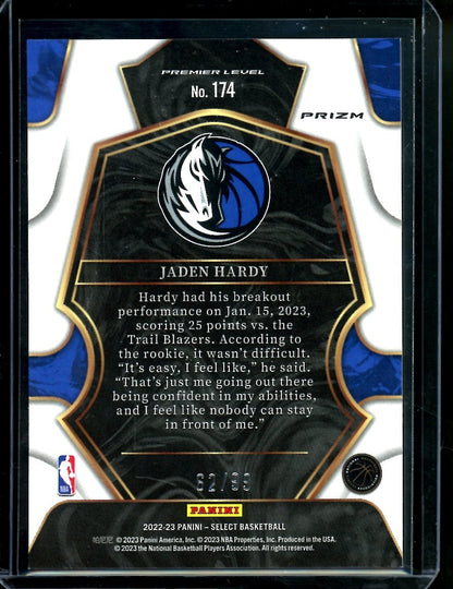 2022 - 23 Panini Select Jaden Hardy Rookie Light Blue Disco /99 Mavericks - Trading Card Market