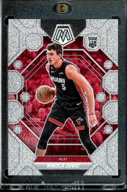 2022 - 23 Panini Mosaic Nikola Jovic Rookie Glitter SSP Heat - Trading Card Market