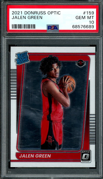 2021 - 22 Panini Optic Jalen Green Rookie PSA 10 Rockets - Trading Card Market