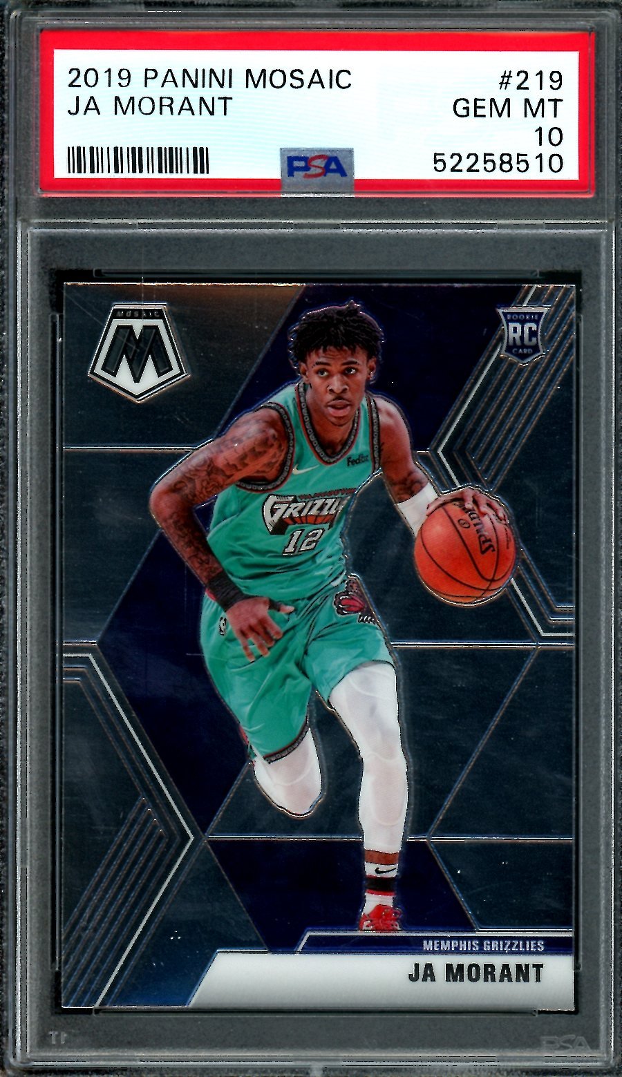 2019 - 20 Panini Mosaic Ja Morant Rookie PSA 10 Grizzlies - Trading Card Market