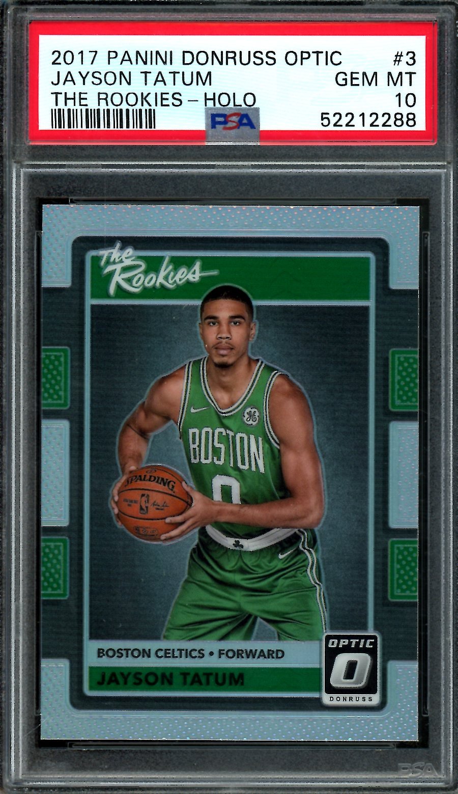 2017 - 18 Panini Optic Jayson Tatum Rookie The Rookies Holo PSA 10 Celtics - Trading Card Market