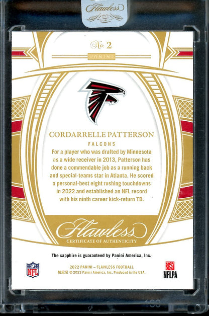 2022 Panini Flawless Cordarrelle Patterson Sapphire /15 Falcons - Trading Card Market