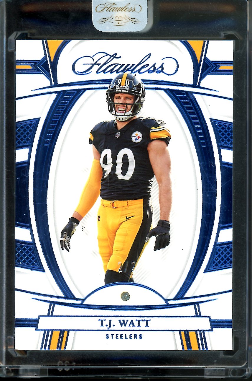 2022 Panini Flawless T.J. Watt Aquamarine FOTL /2 Steelers