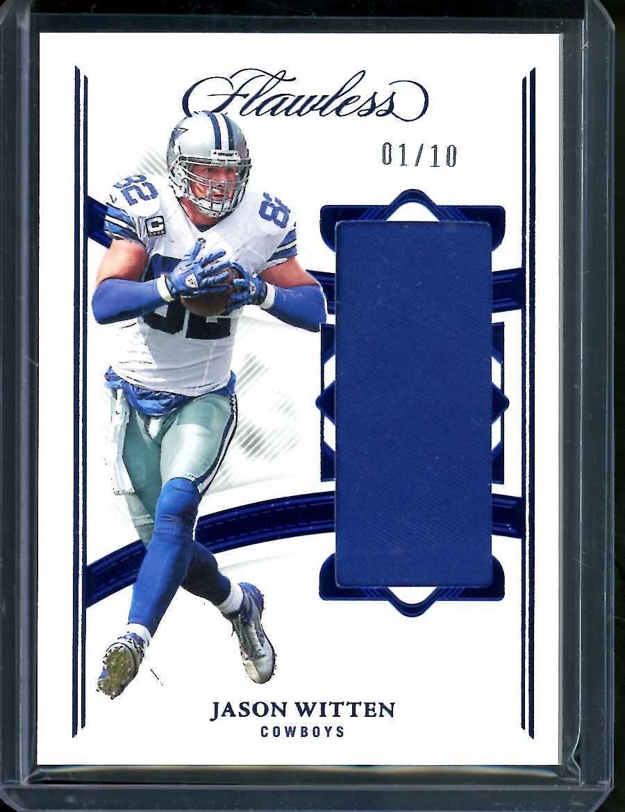 2022 Panini Flawless Jason Witten Sapphire Patch /10 Cowboys