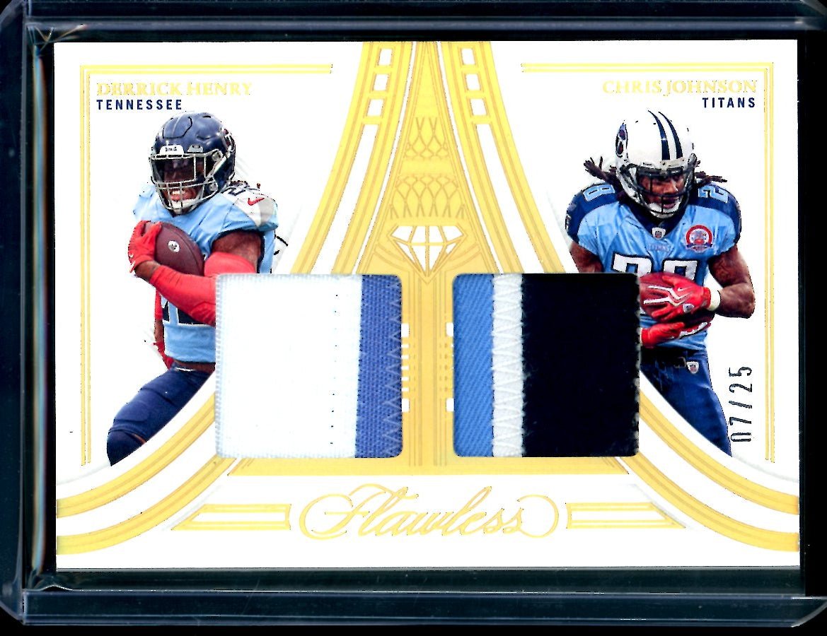 2022 Panini Flawless Derrick Henry/Chris Johnson Diamond Dual Patch /25 Titans