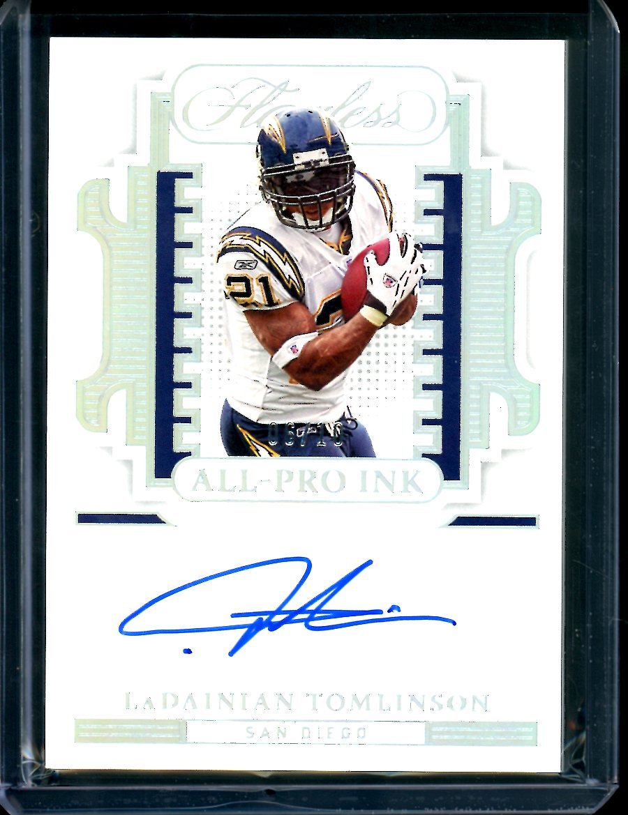 2022 Panini Flawless LaDainian Tomlinson All-Pro Ink Auto /10 Chargers