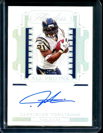 2022 Panini Flawless LaDainian Tomlinson All-Pro Ink Auto /10 Chargers