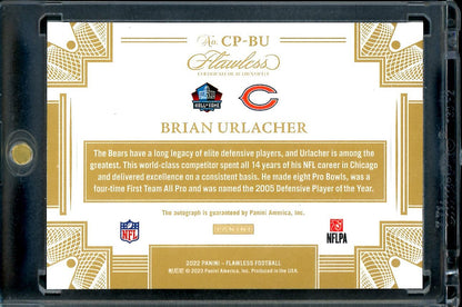2022 Panini Flawless Brian Urlacher Hall of Fame Auto Gold /15 Bears - Trading Card Market