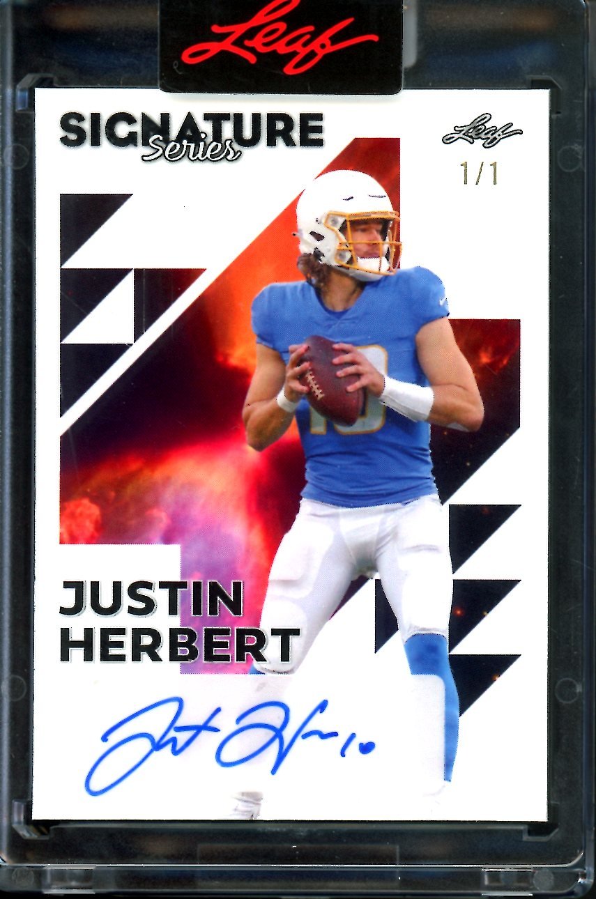 2023 Leaf Signature Series Justin Herbert Auto 1/1 Chargers