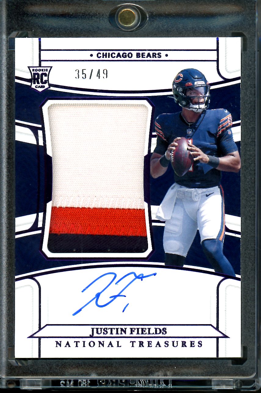 2021 Panini National Treasures Justin Fields Rookie True RPA Purple /4 –  Trading Card Market