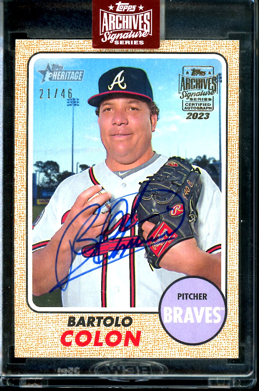 2023 Topps Archives Bartolo Colon Auto /46 Braves