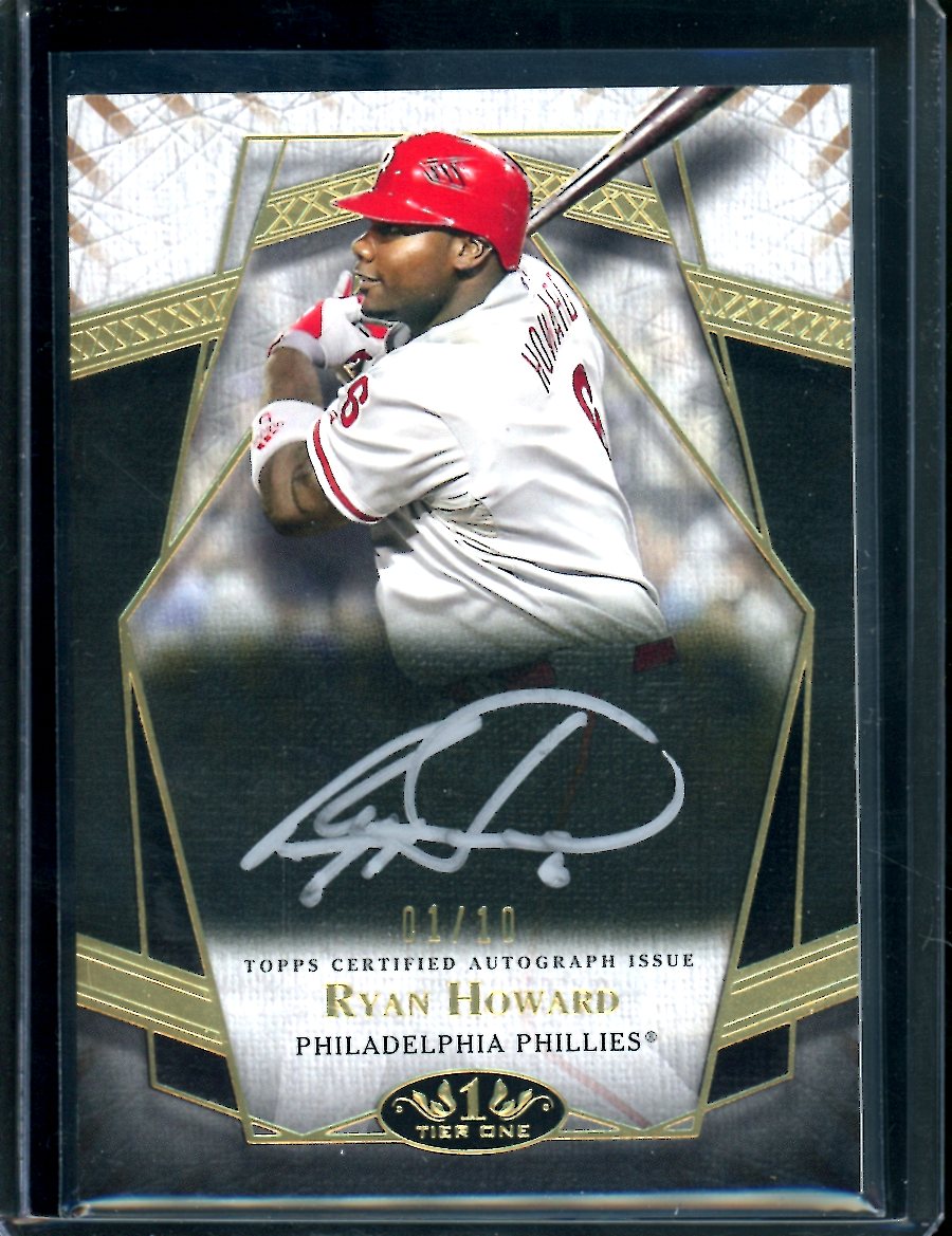 2022 Topps Tier One Ryan Howard Auto /10 Phillies