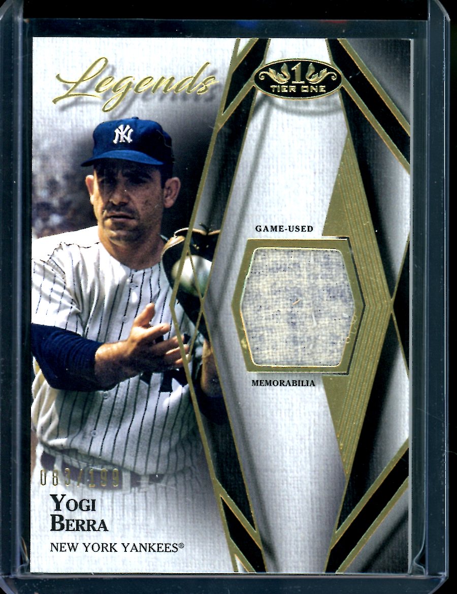 2022 Topps Tier One Yogi Berra Legends Patch Yankees