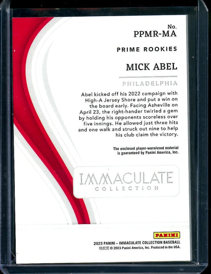 2023 Panini Immaculate Mick Abel Dual Patch /15 Phillies - Trading Card Market