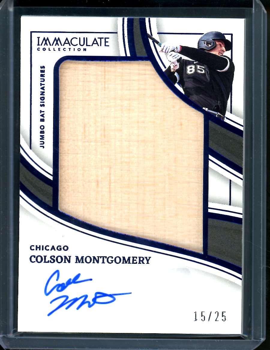 2023 Panini Immaculate Colson Montgomery Jumbo Bat Patch Auto /25 White Sox