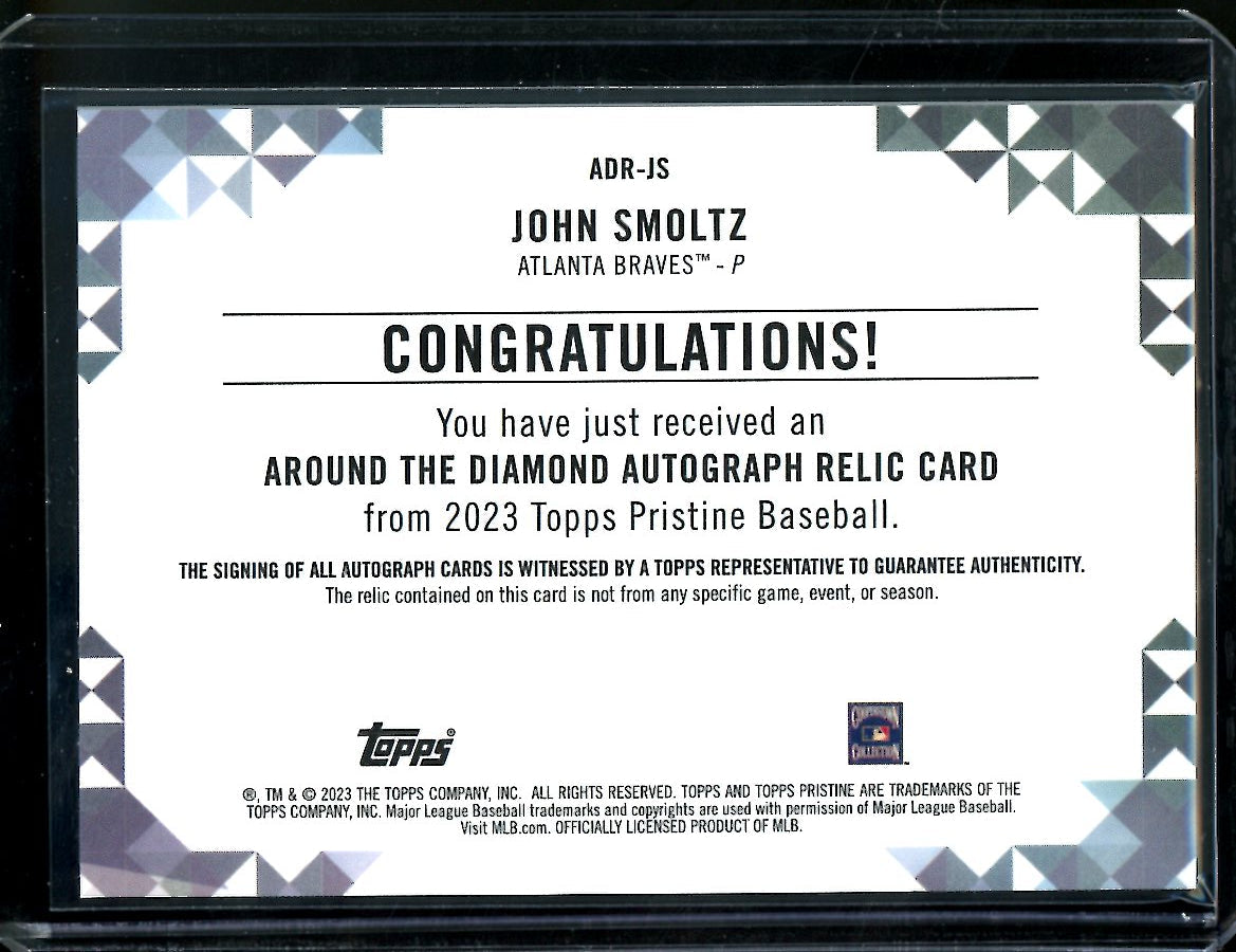 2023 Topps Prestine John Smoltz Around the Diamond Patch Auto Braves