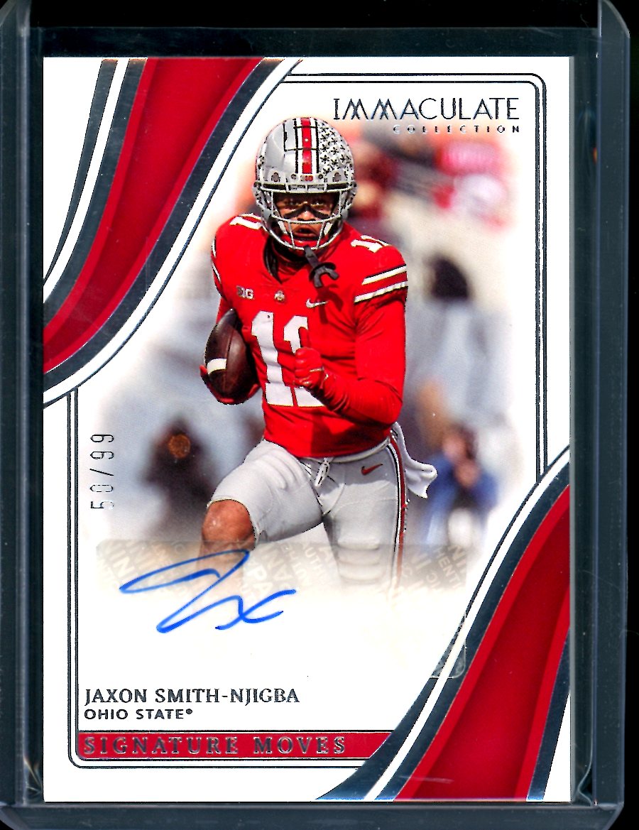 2023 Panini Immaculate Collegiate Jaxon Smith-Njigba Signature Moves Auto /99 Ohio State