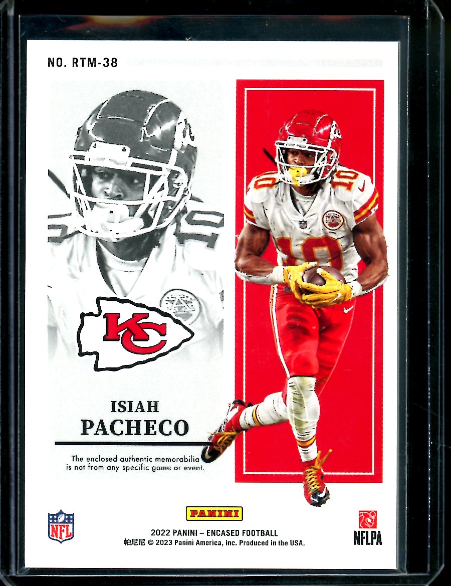 2022 Panini Encased Isiah Pacheco Rookie Patch /99 Chiefs