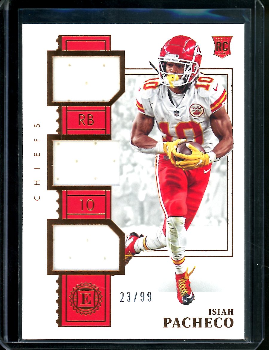 2022 Panini Encased Isiah Pacheco Rookie Patch /99 Chiefs