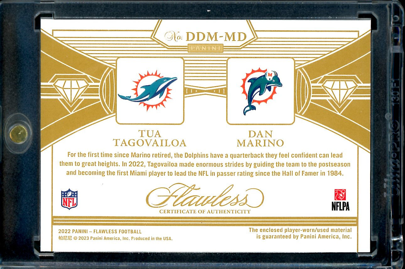 Dan Marino Tua Tagovailoa 2024 Flawless Ruby Dual Patch /15