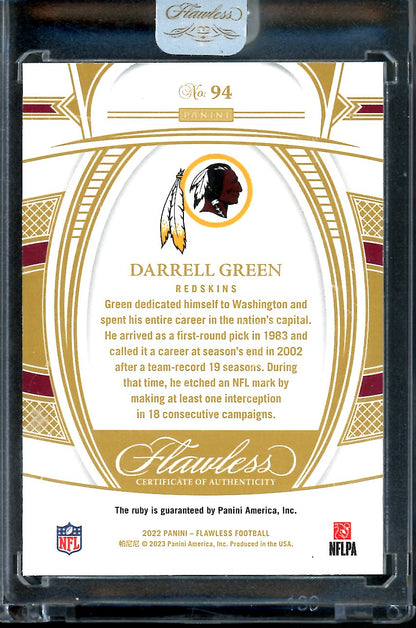 2022 Panini Flawless Darrell Green Ruby /20 Commanders