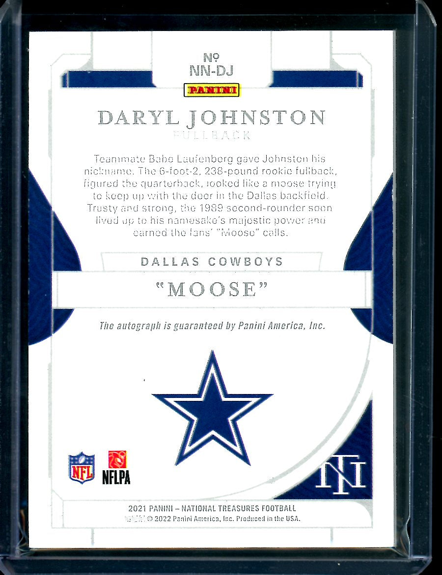 2022 Panini National Treasures Daryl Johnson Notable Nicknames Auto Cowboys