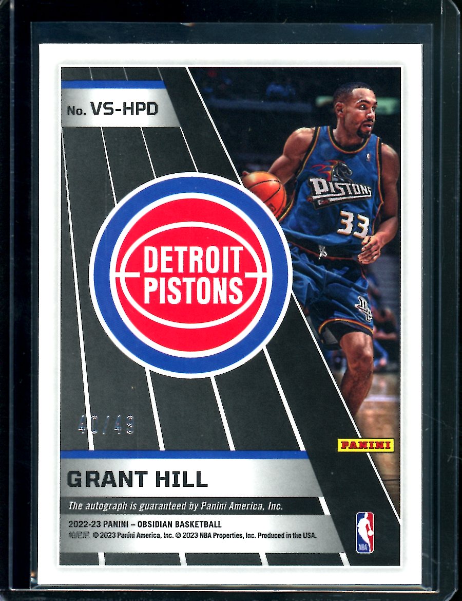 2022-23 Panini Obsidian Grant Hill Volcanic Auto /49 Pistons