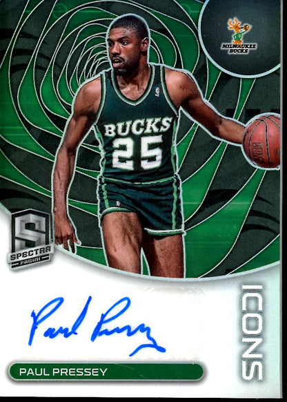 2022-23 Panini Spectra Paul Pressey Icons Auto /99 Bucks