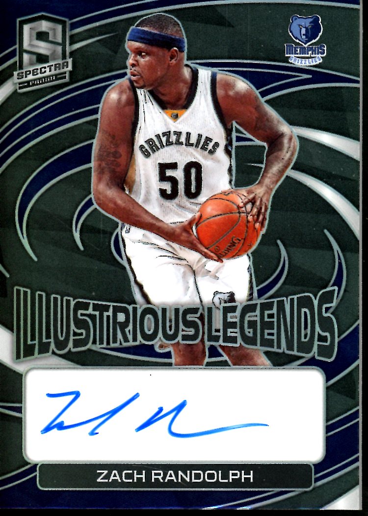 2022-23 Panini Spectra Zach Randolph Illustrious Legends Auto /99 Grizzlies