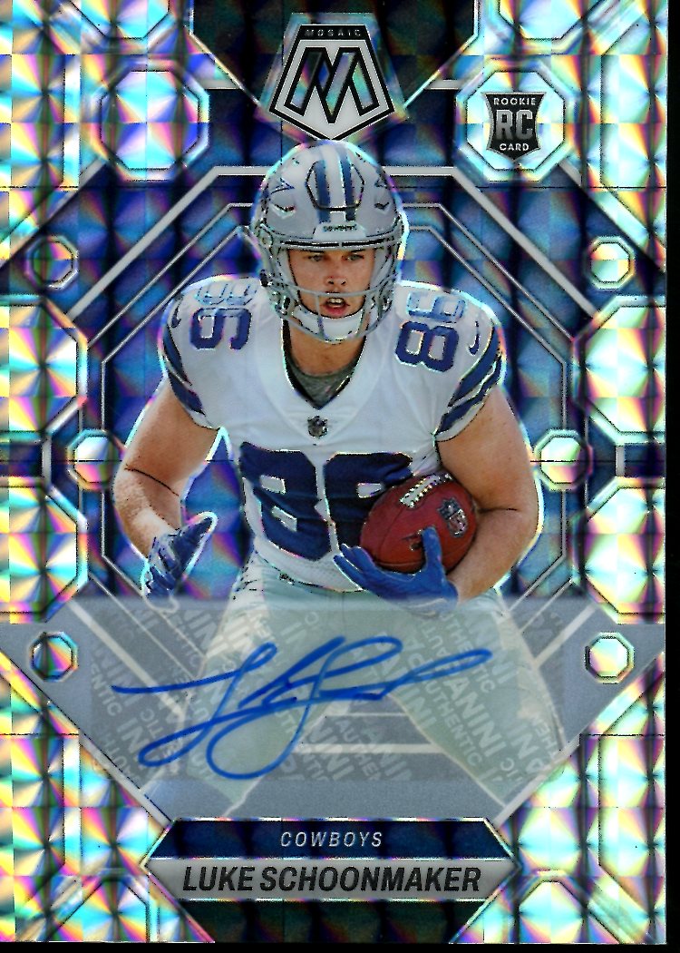 2023 Panini Mosaic Luke Schoonmaker Rookie Auto Cowboys