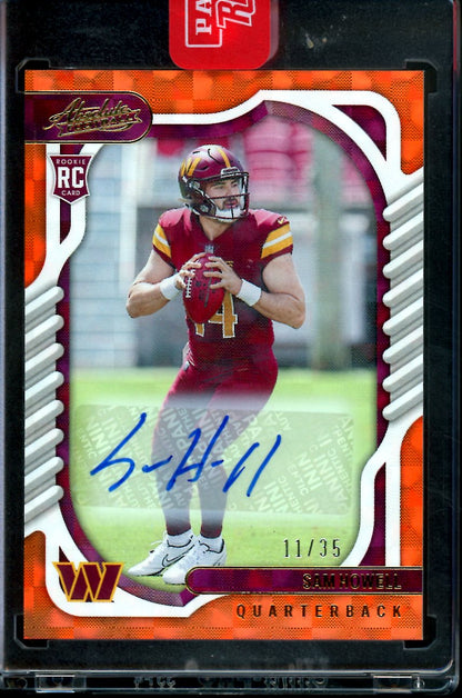 2022 Panini Absolute Sam Howell Rookie Auto /35 Commanders