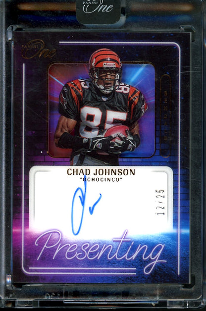 2022 Panini One Chad Johnson Presenting Auto /25 Bengals