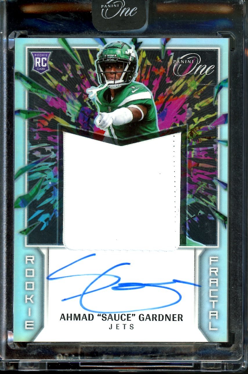 2022 Panini One Sauce Gardner Rookie RPA /50 Jets Trading Card Market
