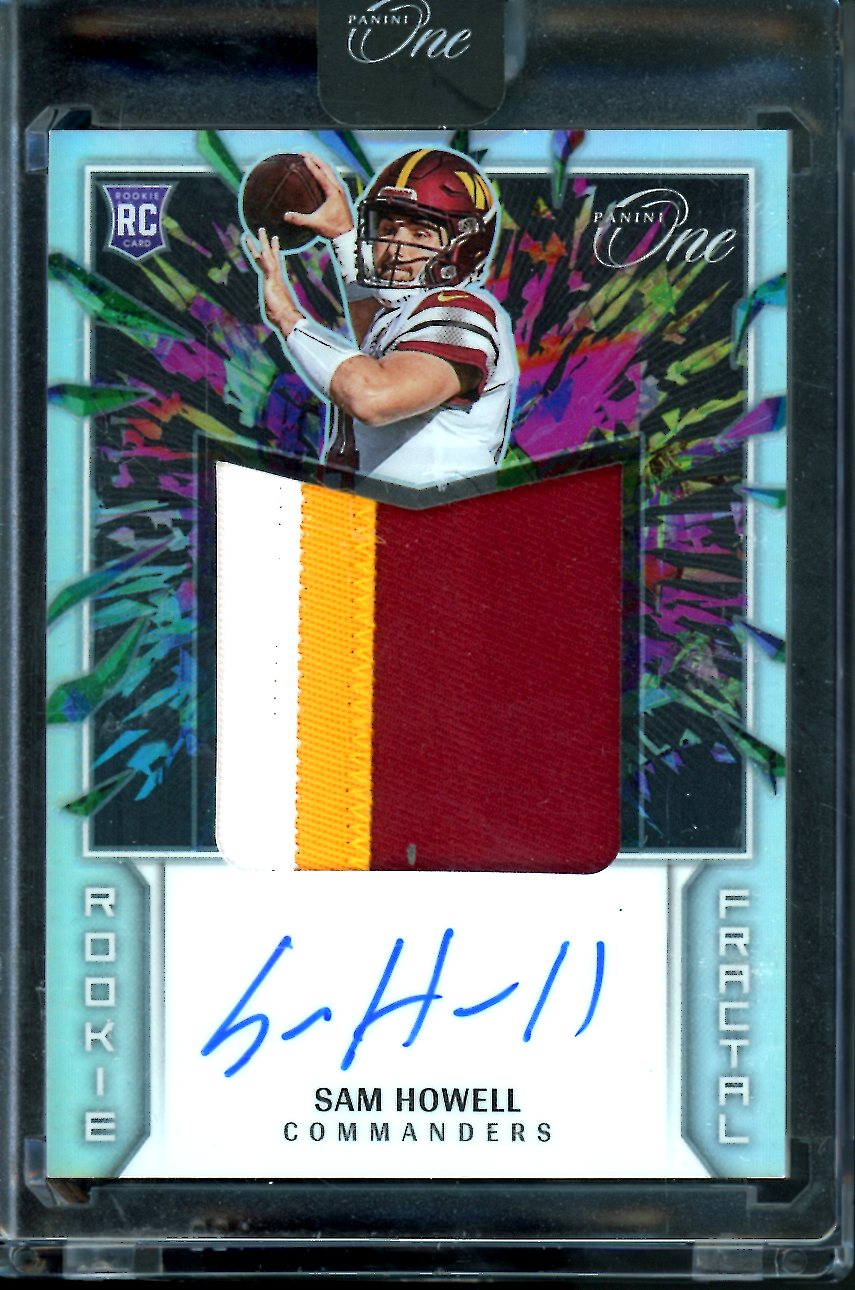 2022 Panini One Sam Howell Rookie Fractal RPA /50 Commanders