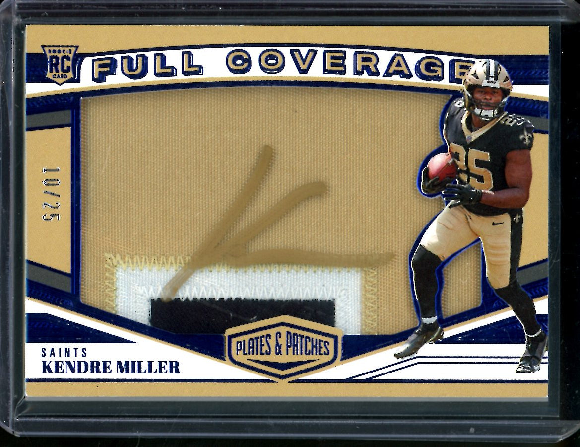 2023 Panini Plates & Patches Kendre Miller Rookie RPA /25 Saints