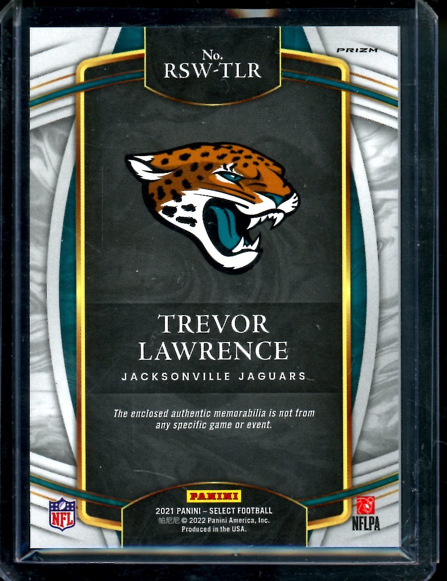 2021 Panini Select Trevor Lawrence Rookie Patch Jaguars