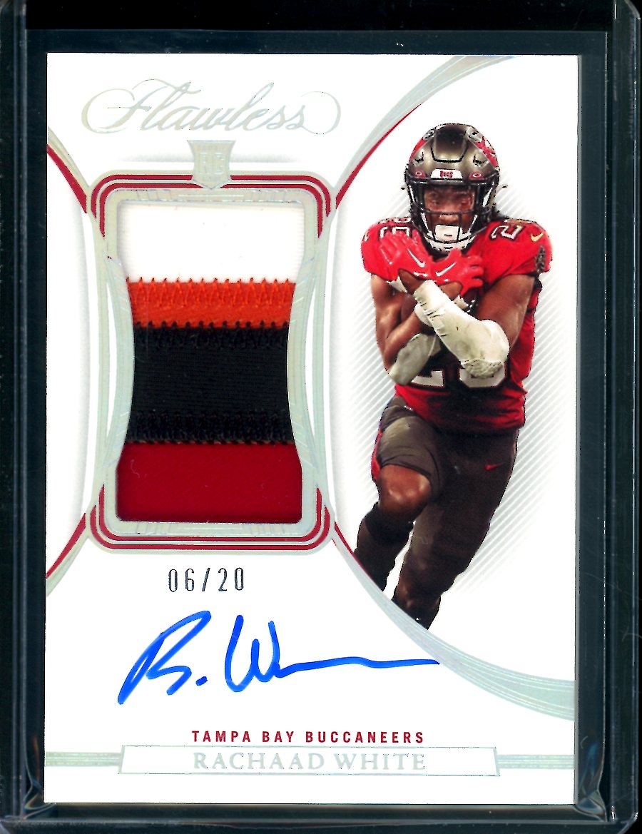 2022 Panini Flawless Rachaad White Rookie RPA /20 Buccaneers