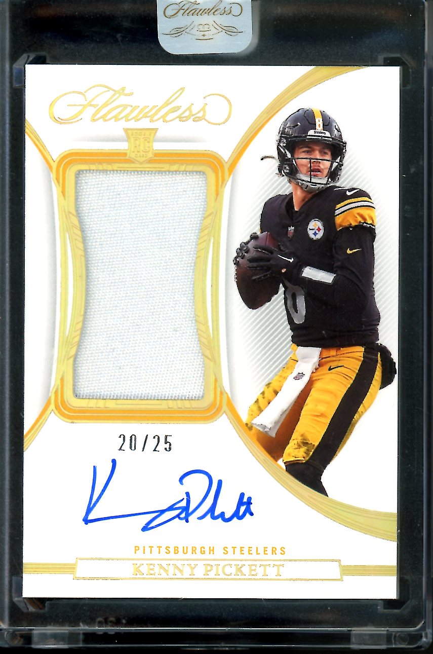 2022 Panini Flawless Kenny Pickett Rookie RPA Gold /25 Steelers