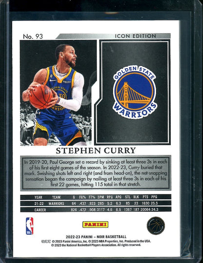 2022-23 Panini Noir Stephen Curry Gold /10 Warriors