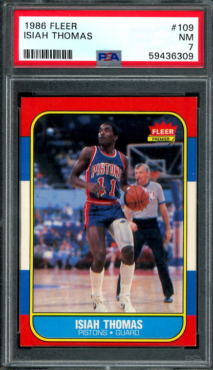 1986 Fleer Isiah Thomas PSA 7 Pistons